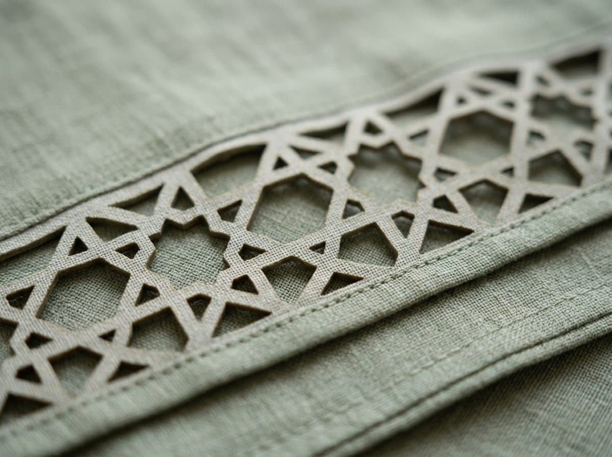 Detail of the cloth and cutwork used for Asymmetric Capelet Playsuit