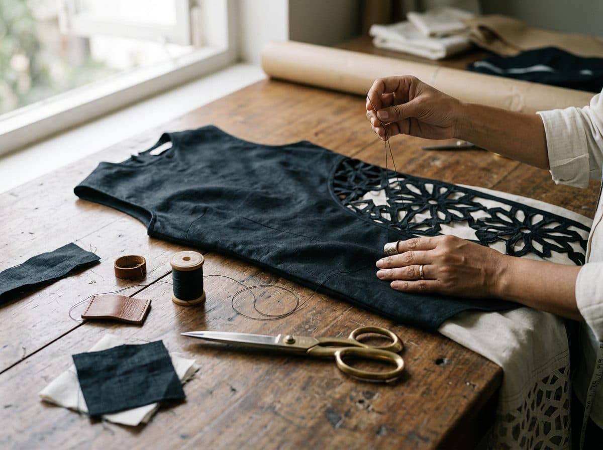 Asymmetric Tunic and Monumental Palazzo Pants Co-ord — in the making, construction and finishing