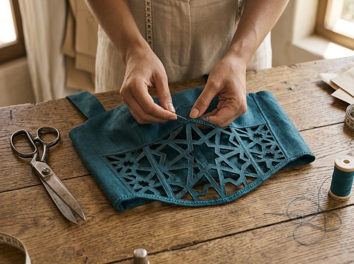 Architectural Corset Top and Pleated Wide-Leg Trousers Co-ord — in the making, construction and finishing