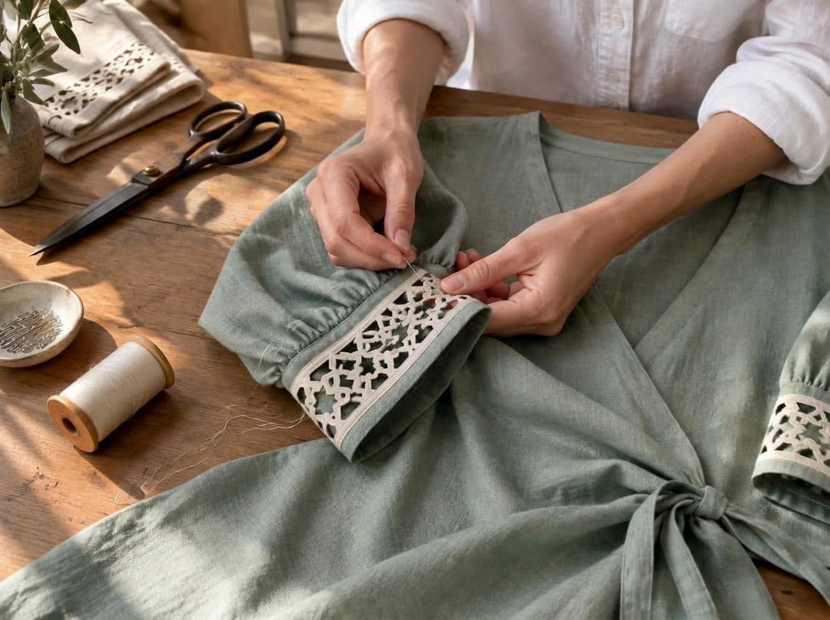 Draped Waterfall Wrap Blouse & Tiered Palazzo Co-ord — in the making, construction and finishing