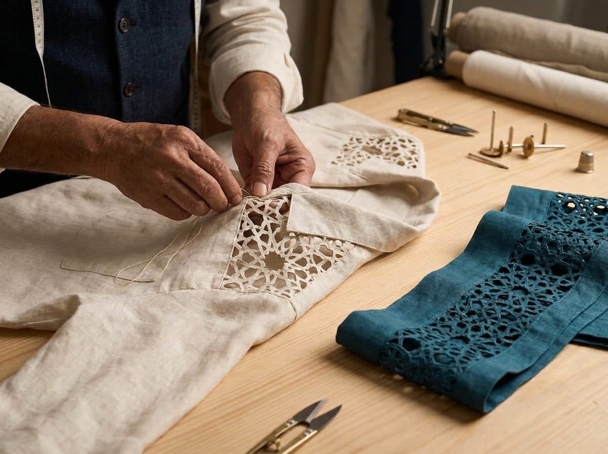 Girih Cutwork Shirt & Palazzo Set — in the making, construction and finishing